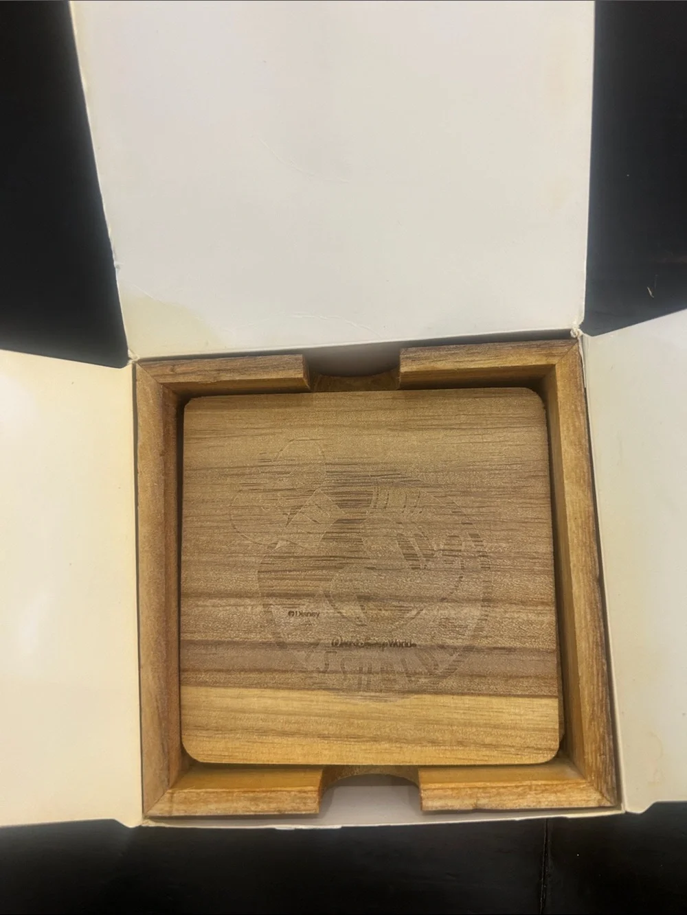 Disney Parks Passholder Minnie Mouse Wooden Coasters - Natural Wood